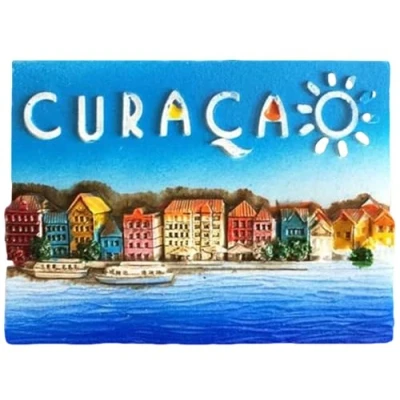 Image of 3D Curacao Souvenir fridge magnet,Home &amp; kitchen decoration refrigerator magnet