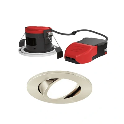 Image of Ansell Prism Pro Gimbal CCT Dual Wattage LED Downlight Satin Chrome