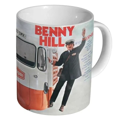 Image of Green Listing LTD Benny Hill Ernie The Fastest Milkman Advertising Ceramic 11oz Tea Coffee Mug/Cup