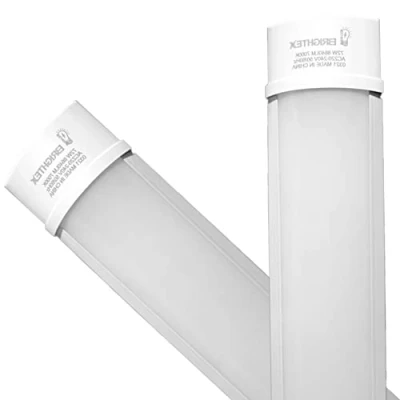 Image of Brightex, Pack of 2 Led Batten Light 5FT 60W Tube Lights 7200 Lumen Ceiling Mount Fluorescent Slimline Strip Lamp Office Garage Home Company Cool White 7000K