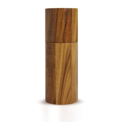 Image of AdHoc Acacia Small Salt or Pepper Mill, Wood, CeraCut Ceramic Grinder, Adjustable Grind Settings, 14,cm Includes 1 x Grinder