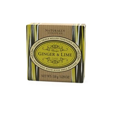 Image of Naturally European Luxury Triple Milled Soap Bar Ginger &amp; Lime 150g