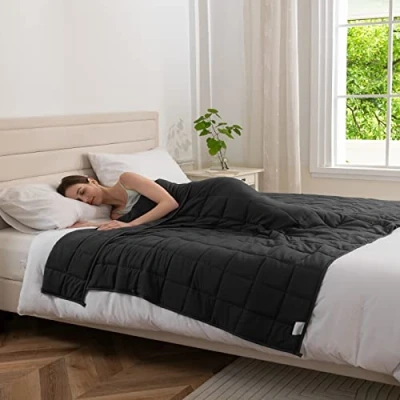 Image of Good Nite Weighted Blanket Adult Stress Relief Therapy Heavy Weight for Calm Senses (Grey, 4kg, 125x150cm)