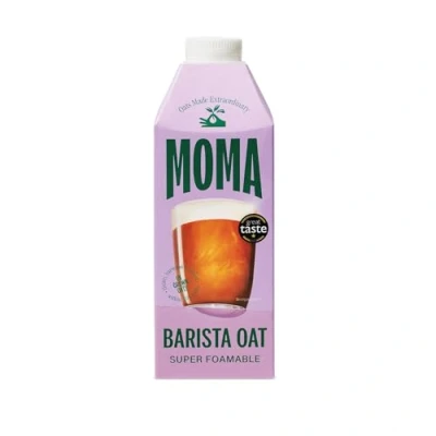 Image of MOMA Barista Oat Drink 750ml 100% Plant Based &amp; Vegan Perfectly Foamable for Coffee Made with British Oats Creamy Taste No Added Sugar Enriched Vitamins