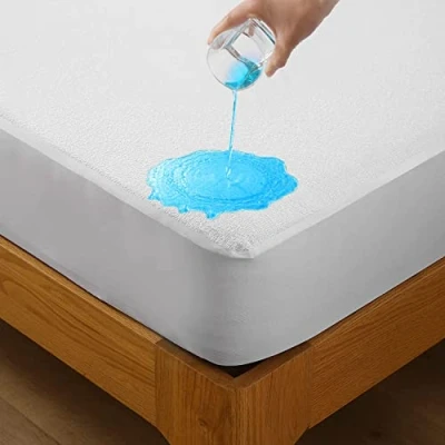 Image of Bedecor Waterproof Mattress Protector Single, Terry Cotton Cover Extra Deep Pocket Anti mite Pack of 2, 90x200cm