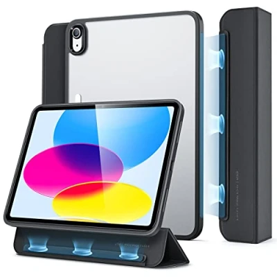 Image of ESR for iPad 10th Generation Case,Hybrid Trifold Case,ipad 10 case 10.9 inch,Detachable Magnetic Cover, Tough Back Case, Slim and Light, Ascend Series, Frosted Black