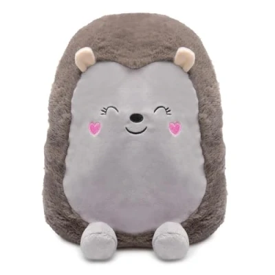 Image of A2Z Hot Water Bottle 750ML Hedgehog Plush Fleece Cover Rubber Long Bag for Pain Relief Cosy Nights and Relaxation