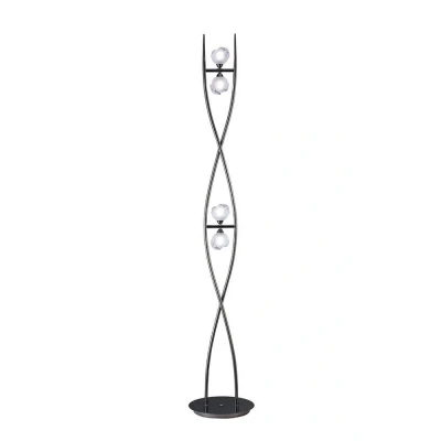 Image of Fragma Floor Lamp 4 Light G9, Black Chrome