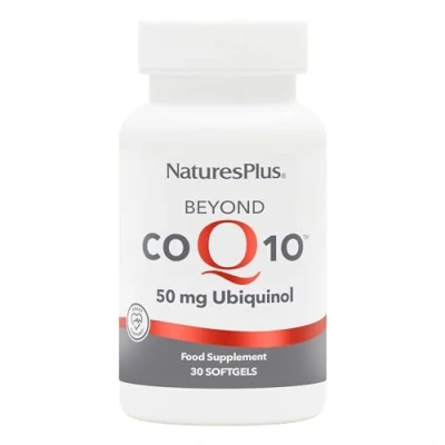 Image of NaturesPlus Beyond CoQ10 50 mg Ubiquinol Active, Naturally Fermented Coenzyme Q10 Supplement with UbiquiMax, Enhanced Absorption, Prolonged Action Gluten Free, 30 Softgels