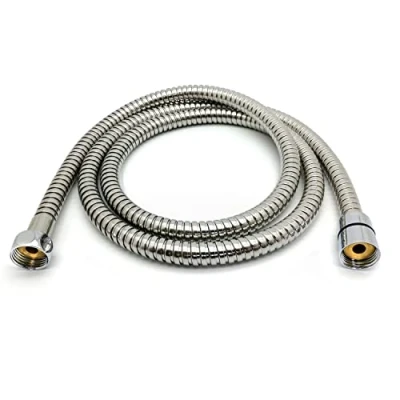 Image of Xcel Home™ Leakproof Flexible Stainless Steel Anti Kink Shower Hose with Solid Connector (1.5m Long)