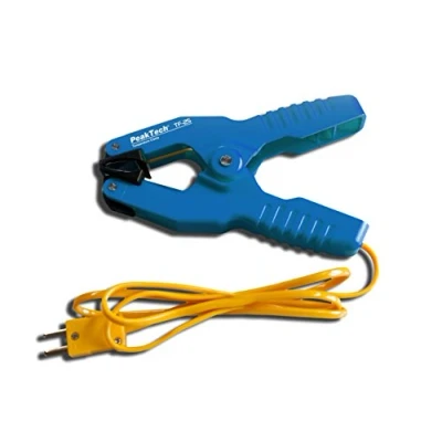Image of PeakTech Practical Temperature Sensor, Type K, as Clamping Pliers/Clamp for Pipes, 1 Piece, TF 25