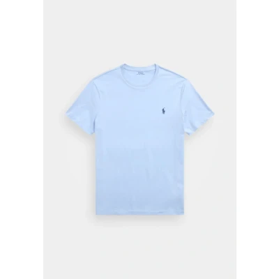 Image of Polo Ralph Lauren Custom SLIM FIT Jersey Crewneck Tshirt Basic Tshirt, Men&#039;s, Size: Large, Southport blue