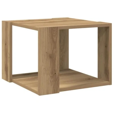 Image of vidaXL Coffee Table Artisan Oak, 40x40x30cm Engineered Wood, Modern Side for Living Room &amp; Lounge