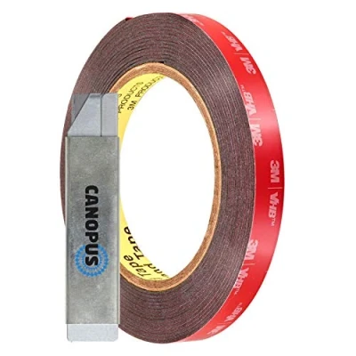 Image of CANOPUS Double Sided Tape Heavy 3M Duty Black VHB 5952 (12.7 mm x 4.5 m) Waterproof Extra Strong Mounting Foam for Led Strip Lights, Home, Automotive, Indoor and Outdoor use