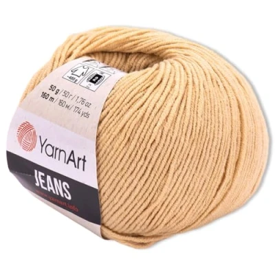 Image of Frida&#039;s Wollhaus YarnArt 50 g Jeans Knitting Crochet Amigurumi Baby Wool Pastel Colours 63 (07 Sand)