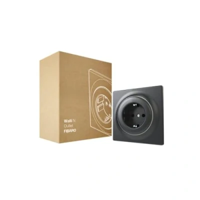 Image of Fibaro Walli Outlet N F FGWSONF 011 8 Flush Mounted Box Type Anthracite