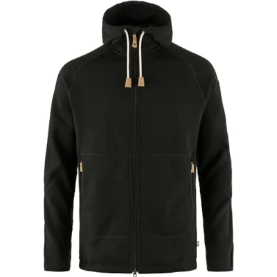 Image of Fjallraven Övik Men&#039;s Fleece Hoodie M Black