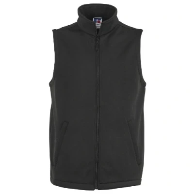 Image of Russell Athletic Mens Smart Softshell Gilet Jacket (Black) Size 3XL