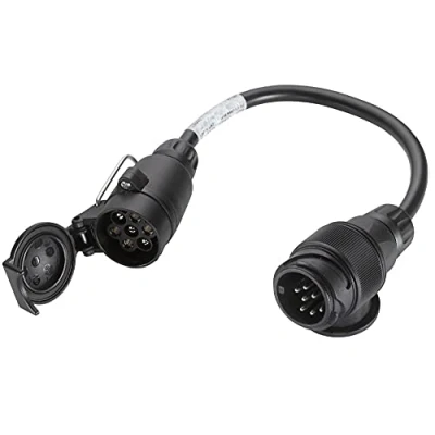 Image of HELLA 8JA 005 952 001 Adapter Cable, towbar socket Plug: 13&lt; &gt;7/ISO 11446&lt; &gt;1724 Length: 0.25m