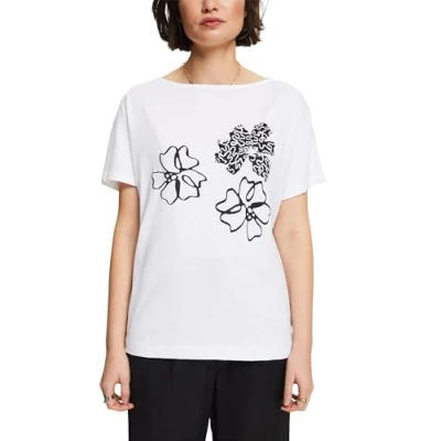 Image of ESPRIT Women&#039;s 083ee1k331 T Shirt, 100/White, XXS
