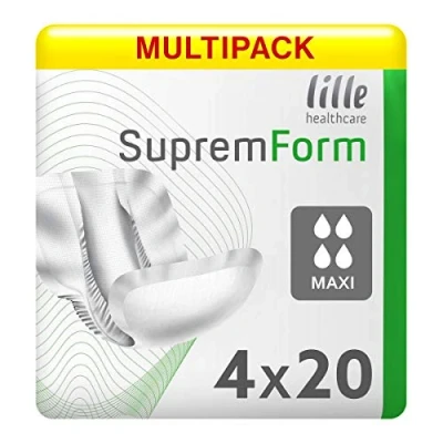 Image of Multipack 4X Lille Healthcare Suprem Form Maxi (2920ml) 20 Pack Incontinence Protection
