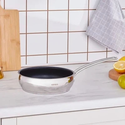 Image of Karaca Emirgan Stainless Frying Pan, 18cm, Silver
