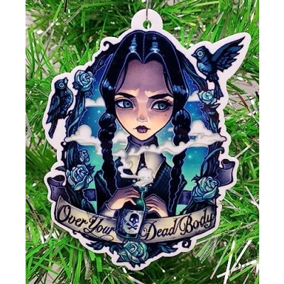 Image of Wednesday Horror Addams Christmas Ornament