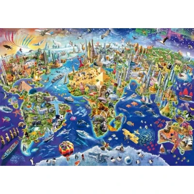 Image of Schmidt Discover the World (1000pc) Puzzle Ages 12+ 1 Players