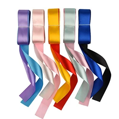 Image of FEPITO 10 Pack 4m X 25mm Satin Ribbon Bundle Assorted for Crafts Gift Wrapping Floristry Wedding Party Decoration