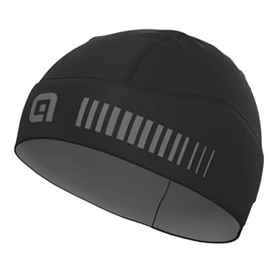 Image of Alé Cycling Unisex Klima Under Helmet Headcover, Black/Charcoal Grey, Medium