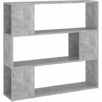 Image of vidaXL Book Cabinet Room Divider Concrete Grey 100x24x94 cm