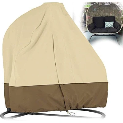 Image of Lelestar Patio Hanging Egg Chair Cover Double 210D Waterproof Swinging Veranda Cocoon Garden Furniture with Zipper (Double 91in x 80in)