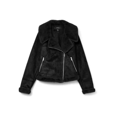 Image of Bestseller A/S Women&#039;s Vmpeggy Faux Suede Jacket Boos, Schwarz, L