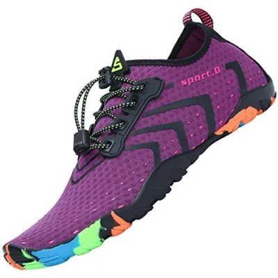 Image of SAGUARO Water Shoes Mens Women Beach Swim Aqua Sea Wet Neoprene for Surf Sailing Kayak Pool Diving Violet, Gr.42 EU/8 UK