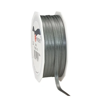Image of C.E. Pattberg SATIN slate (grey) gift ribbon, 55 yards for Wrapping Gifts, 0.24 inches width, Ribbon Decorating &amp; Crafting, Decorative every occasion