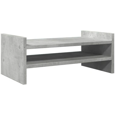 Image of vidaXL Monitor Stand Concrete Grey 50x27x20 cm Engineered Wood