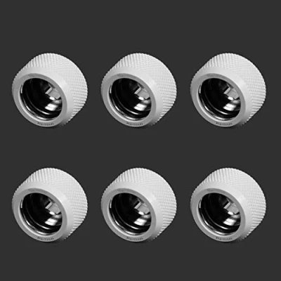 Image of Barrow G1/4 14mm OD Twin Seal Hard Tube Compression Fitting White (6 Pack)