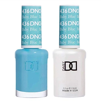 Image of DND Duo Gel &amp; Nail Polish Set Baby Blue 436 2x15ml