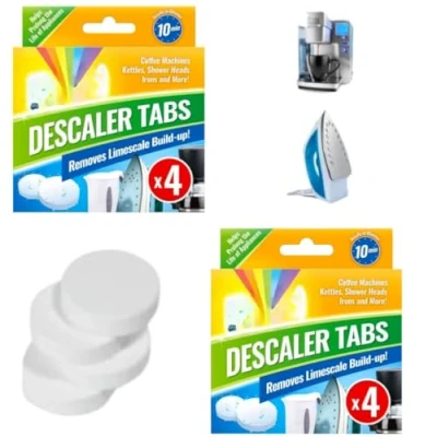Image of Citystores® 2 Packs 4 Descaler Tablets Limescale Remover Washing Machine Cleaner Dishwasher Kettle Iron Coffee