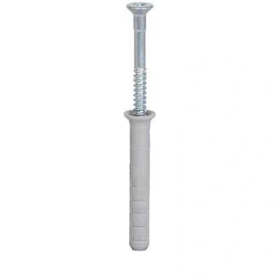 Image of Fischer 048793 8 x 100/60 mm N S Hammer Fix Nail Screw with Plug Zinc (100 Piece)