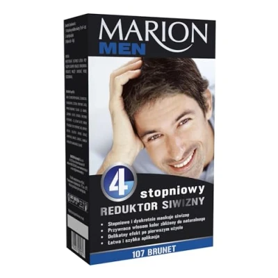 Image of Marion men anti grey hair treatment, 4 x 15 ml, 107 black