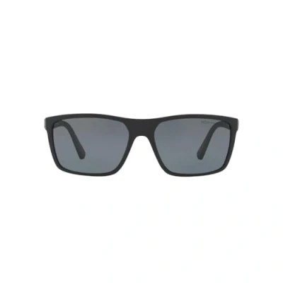 Image of Polo Ralph Lauren Man PH4133 528481 Sunglasses Injected Black Grey Squared Polarized