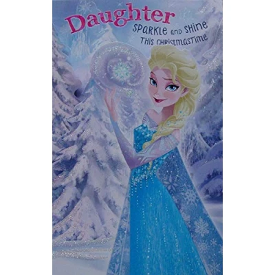 Image of Disney Frozen Daughter Sparkle and Shine Christmas Card...
