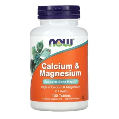 Image of Now Foods Calcium &amp; Magnesium Bone Health Support 100 Tablets