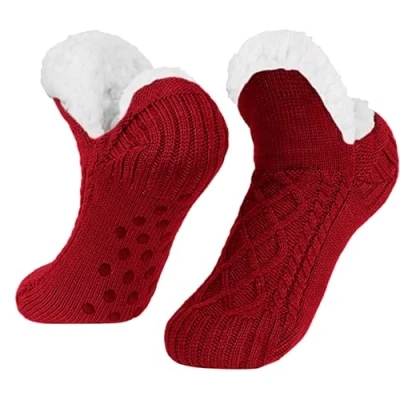 Image of DARENYI Slipper Socks Women Winter Warm Fluffy Non Skid Indoor Bed for with Grip Womens Size 6 8.5