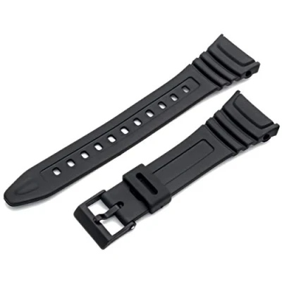 Image of Watch Strap Flexible Black Resin to fit Casio 577EA1 (WS0001 A CasioWtchStrp W 96H) (1#
