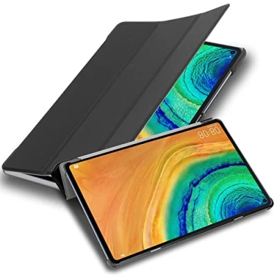 Image of Cadorabo Tablet Case compatible with Huawei MatePad PRO (10.8 Zoll) in SATIN BLACK Ultra Thin Book Style Protection Cover made of Faux Leather Auto Wake Up Stand Function