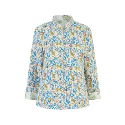 Image of Yumi Womens White Leopard Print Reversible Cotton Cropped Quilted Jacket Multicolour Size 8 UK
