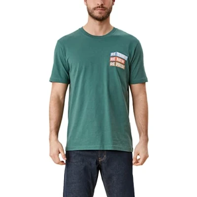 Image of s.Oliver Men&#039;s 130.10.202.12.130.2109600 T Shirt, Hunter Green, L