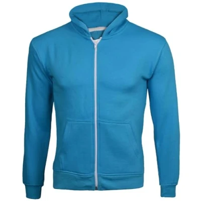Image of True Face Kids Zipper Hoodie Top Youth Long Sleeve Casual Hoody Girls Boys Unisex Zip Up Sweatshirt (Turquoise No Cord,11 12 Years)